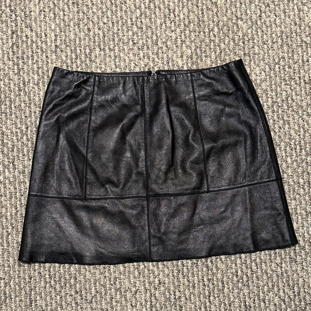 Bebe genuine leather skirt